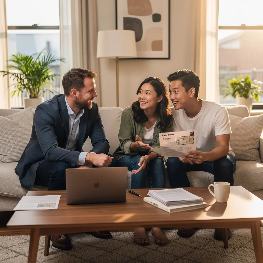 Zdjęcie przytulnego domu z ogrodem w amerykańskiej dzielnicy, idealnego do wynajęcia.