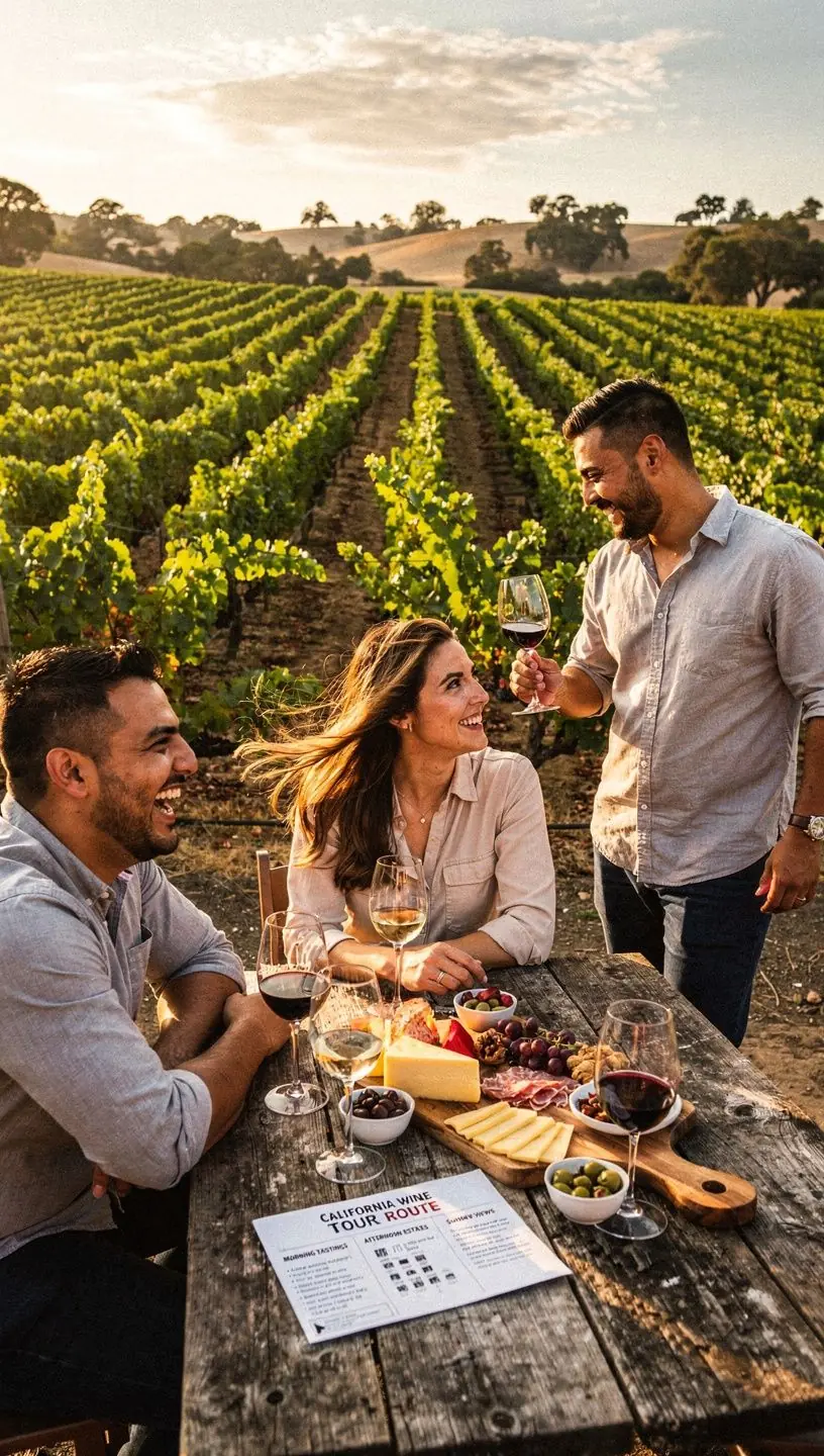 Malownicza trasa wzdłuż zachodniego wybrzeża USA z widokiem na ocean.