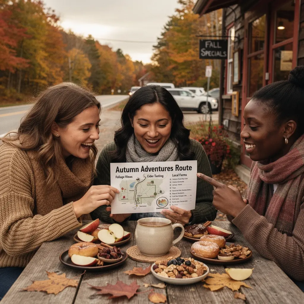 Turysta z mapą, planujący swoją podróż po pięknych krajobrazach.