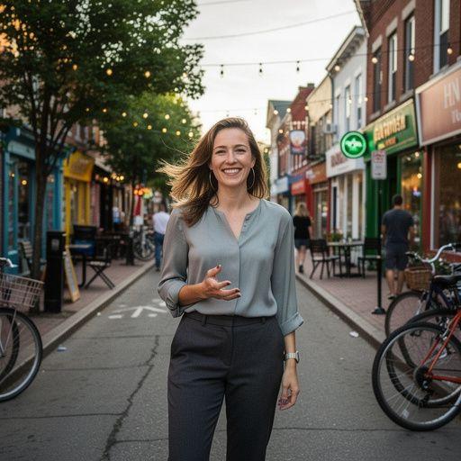 Widok na park w sąsiedztwie nowego osiedla domów jednorodzinnych.